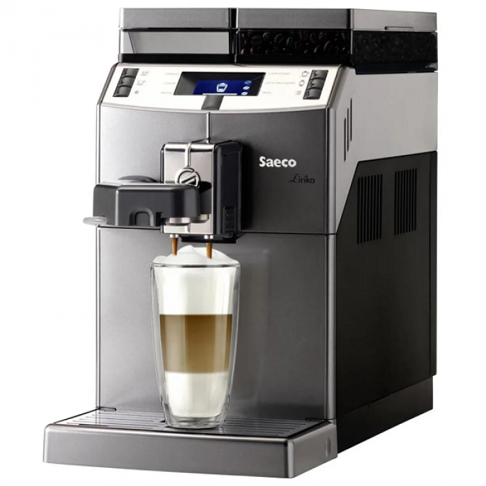 Кофемашина Saeco Lirika One Touch Cappuccino 9851/01 серебристый/черный в магазине «На диване» в Рязани  — Выгодная цена