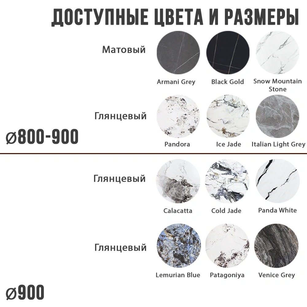 Стол круглый НИК 90, керамика матовая Black Gold в магазине «На диване» в Рязани  — Выгодная цена