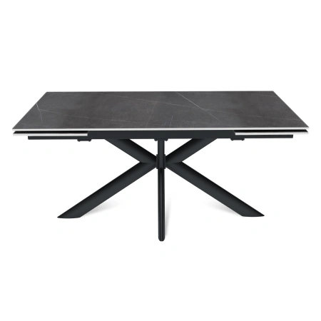 Стол раскладной Стронг (160+40+40), керамика Горный графит матовый